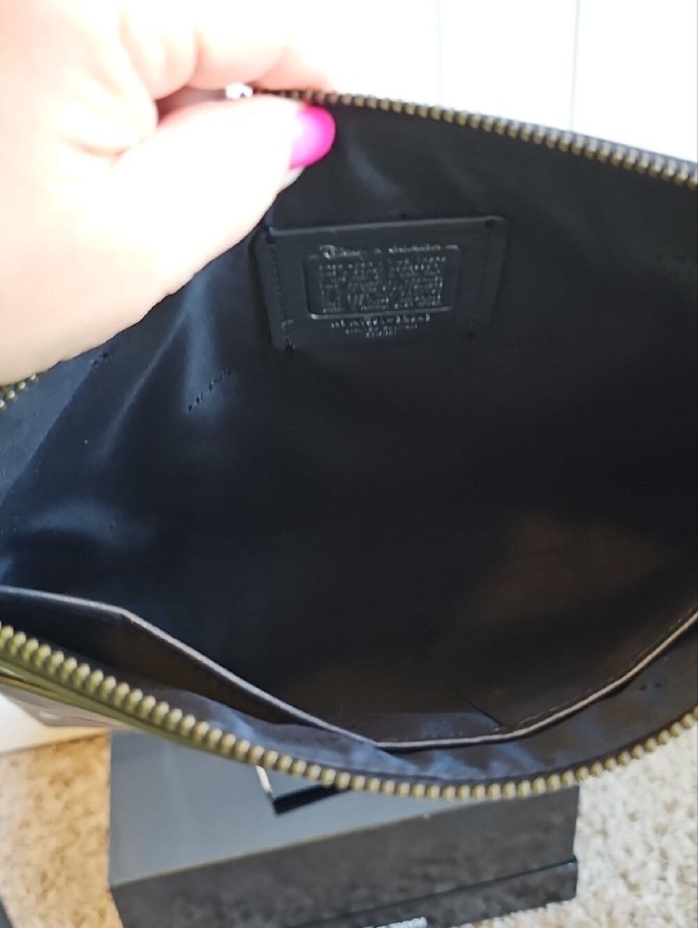 NWT Disney x Coach Dark Fairy Tale Spooky Eyes Leather Carryall Pouch Clutch - Picture 8 of 11
